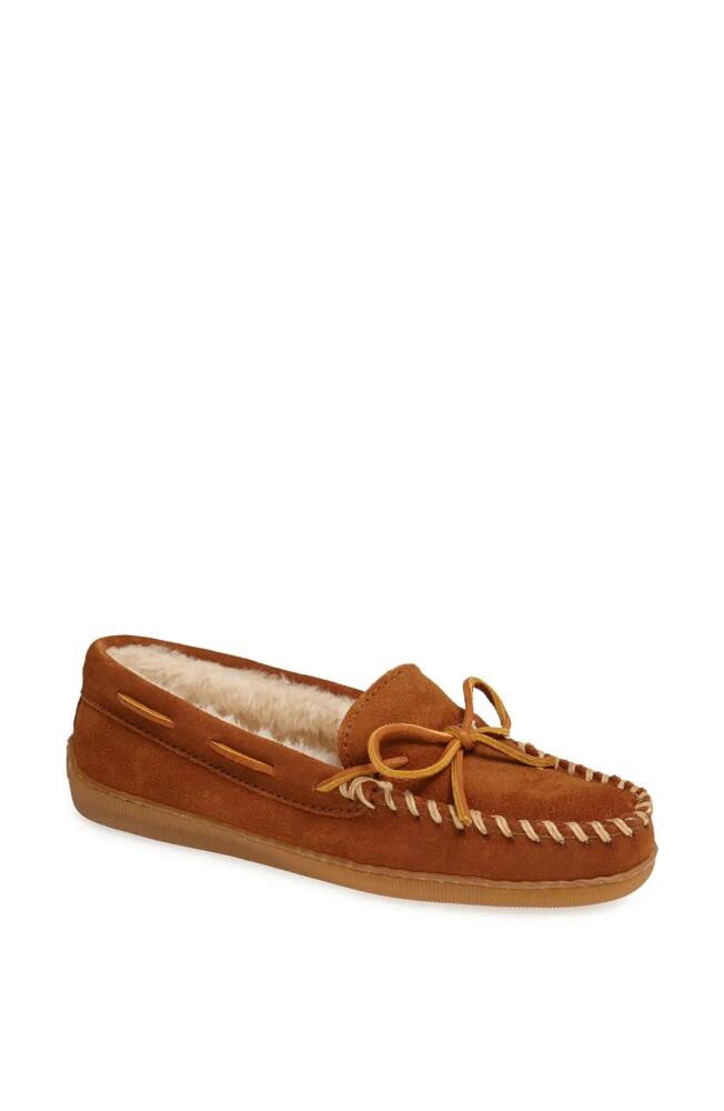 Minnetonka Suede Slipper in Brown Cover