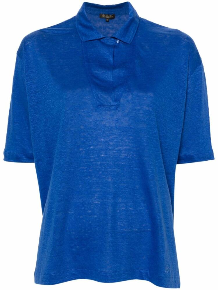 Loro Piana Gargano polo top - Blue Cover