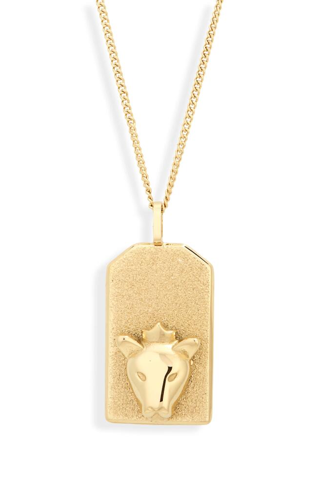 Jenny Bird Zodiac Pendant Necklace in Gold - Leo Cover