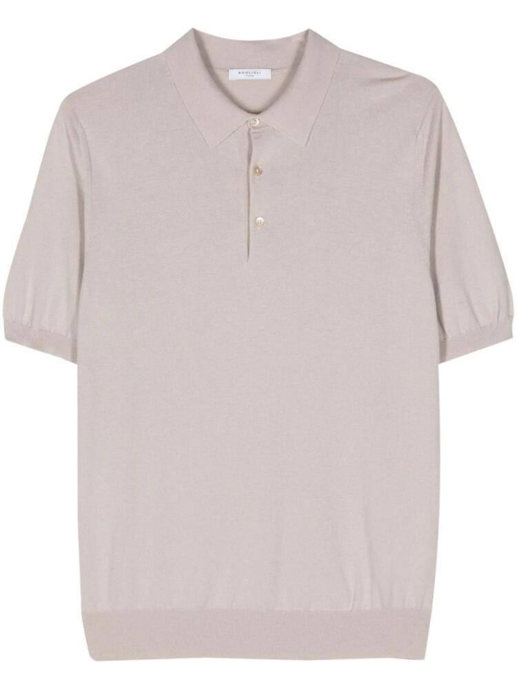 Boglioli fine-knit polo shirt - Neutrals Cover