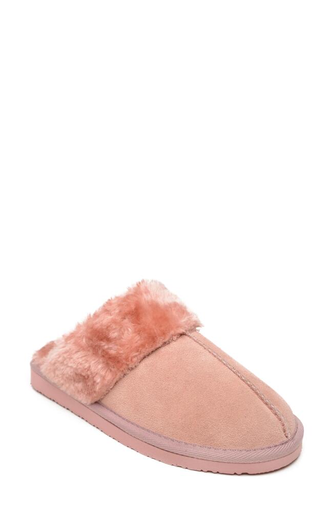 Minnetonka Chesney Mule Slipper in Blush Cover