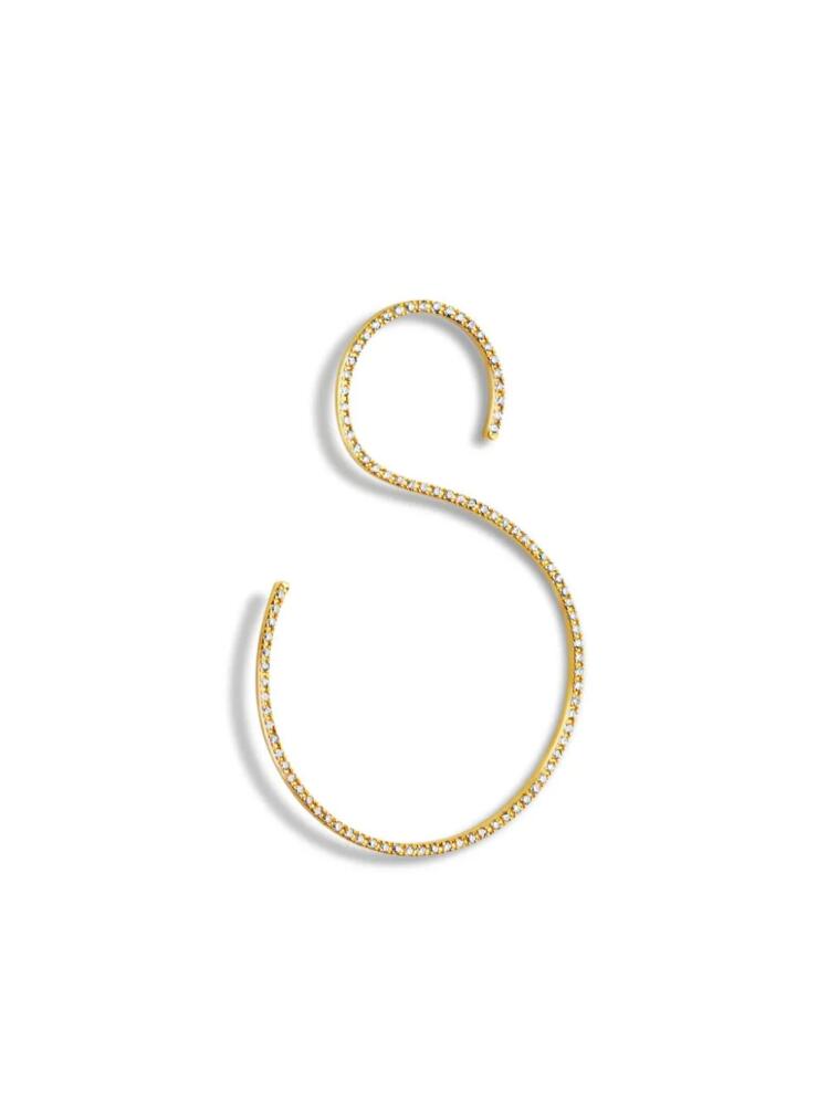 Shihara 18kt yellow gold S 03 diamond single earring Cover