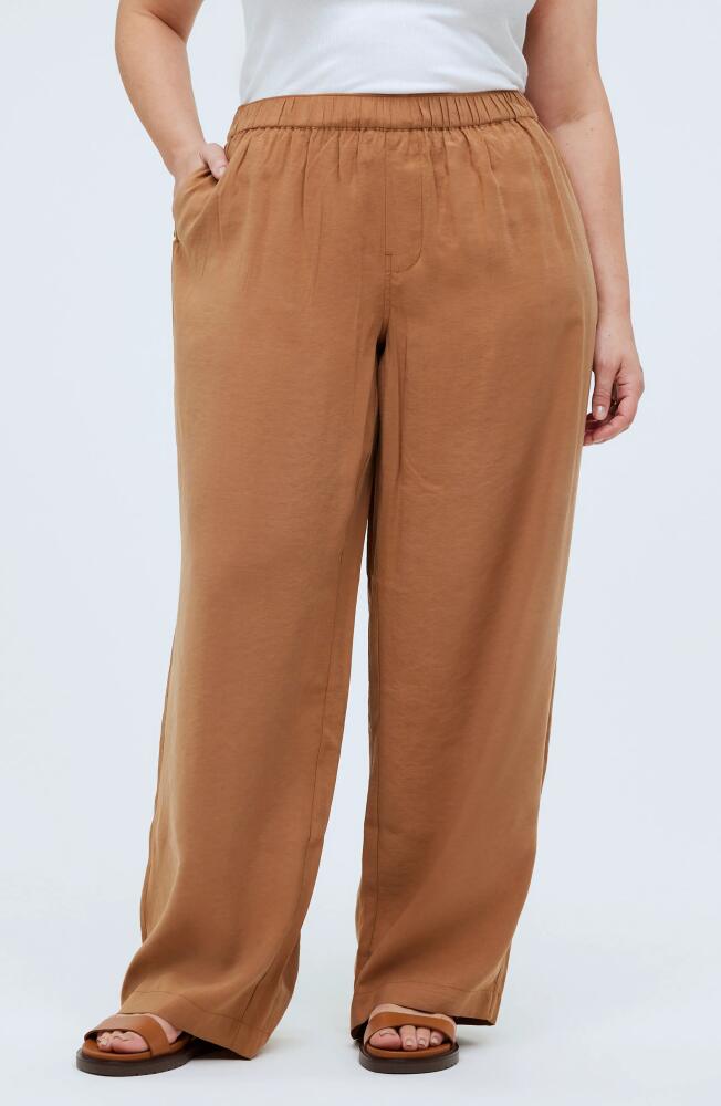 Madewell Softdrape Wide Leg Pants in Warm Hickory Cover