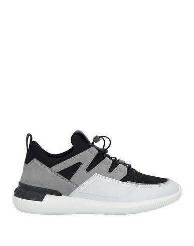 Tod's No_code Man Sneakers Grey Leather, Textile fibers Cover