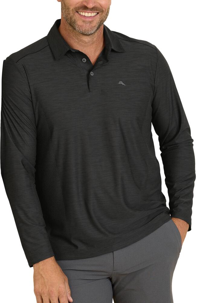 Tommy Bahama Palm Coast IslandZone Long Sleeve Polo in Jet Black Cover