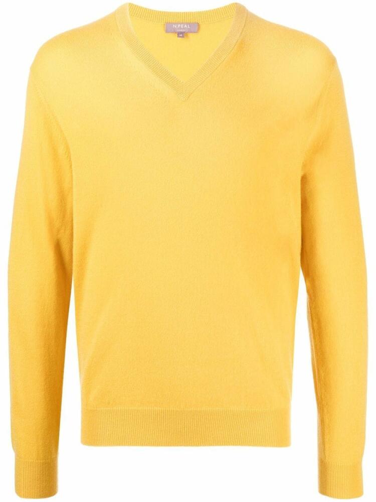 N.Peal Burlington V-neck jumper - Yellow Cover