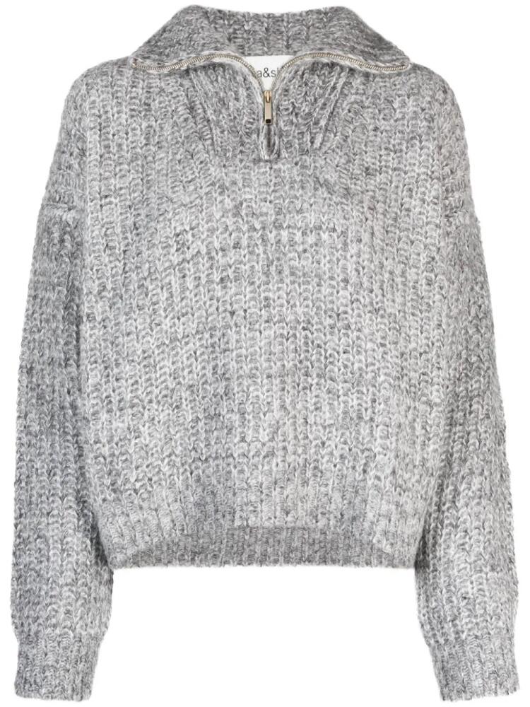 Ba&Sh high-neck knitted jumper - Grey Cover