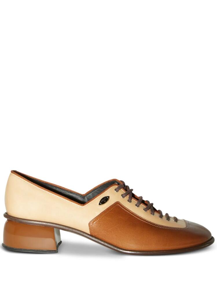 PUCCI Deby panelled leather loafers - Neutrals Cover