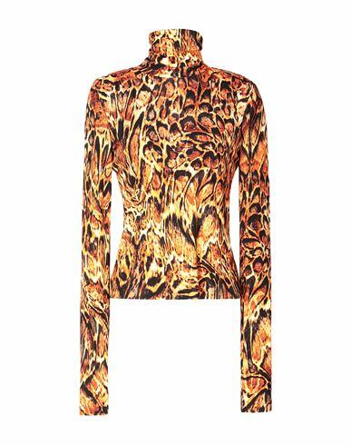 Just Cavalli Woman T-shirt Orange Viscose, Rubber, Polyester Cover