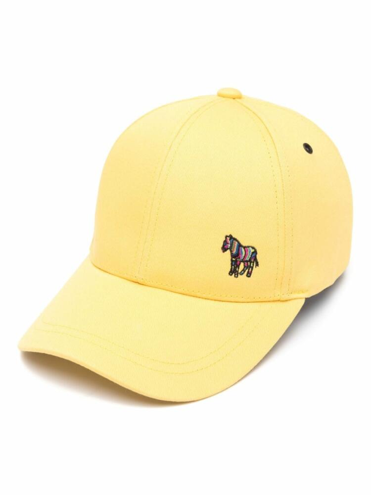 PS Paul Smith Zebra logo-appliqué cotton cap - Yellow Cover