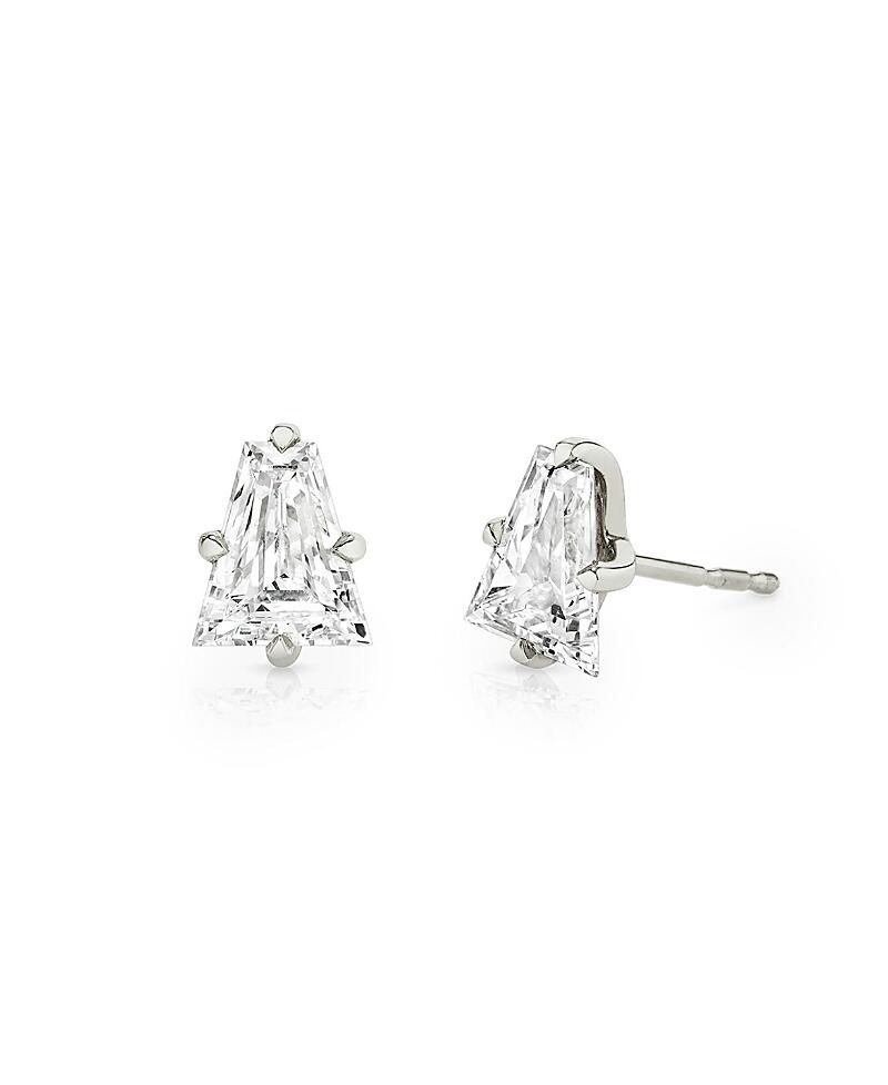 Vrai Lab Grown Diamond Keystone Iconic Stud Earrings in 14K White Gold and Gold, 1.5 ct. t. w. Cover