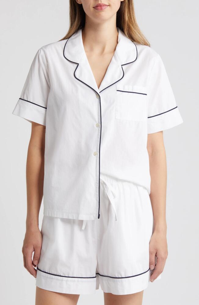 Nordstrom Classic Short Cotton Pajamas in White Cover