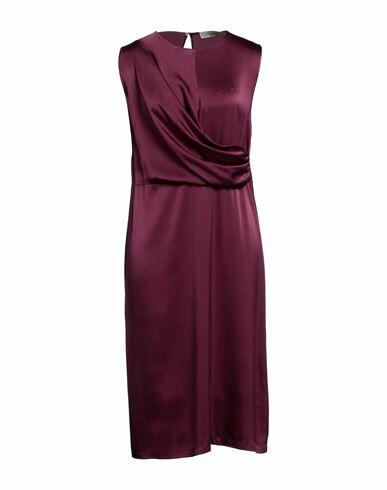 Jucca Woman Midi dress Deep purple Silk, Elastane Cover