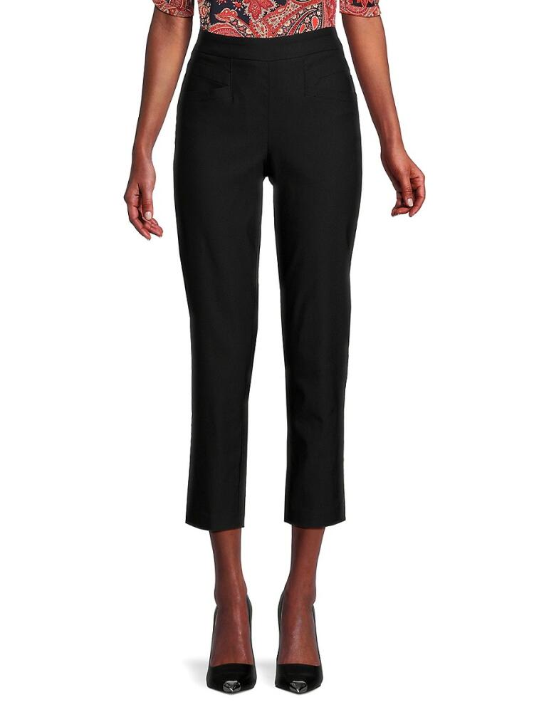 NANETTE nanette lepore Women's Flat Front Ankle Pants - Very Black Cover