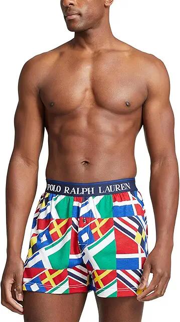 Polo Ralph Lauren Exposed Waistband Knit Boxer (Multi) Men's Underwear Cover