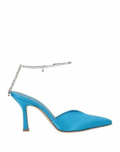 Aldo Castagna Woman Pumps Turquoise Textile fibers Cover