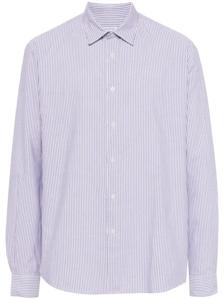 Sunspel vertical stripe poplin shirt - White Cover