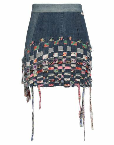 Cavia Woman Denim skirt Blue Textile fibers Cover