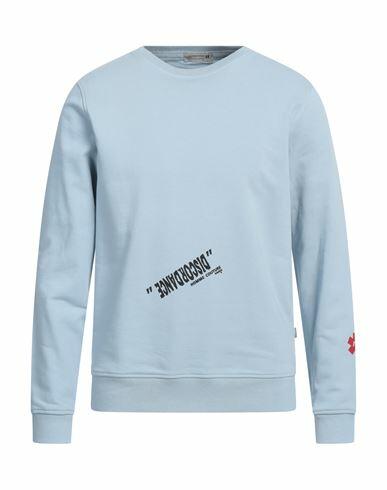 Daniele Alessandrini Homme Man Sweatshirt Sky blue Cotton, Polyester Cover