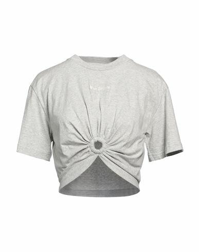 Palm Angels Woman T-shirt Light grey Cotton, Polyester Cover