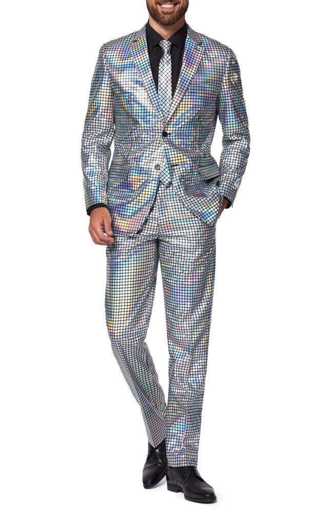 OppoSuits Disco Baller Two Button Notch Lapel Suit in Grey Cover