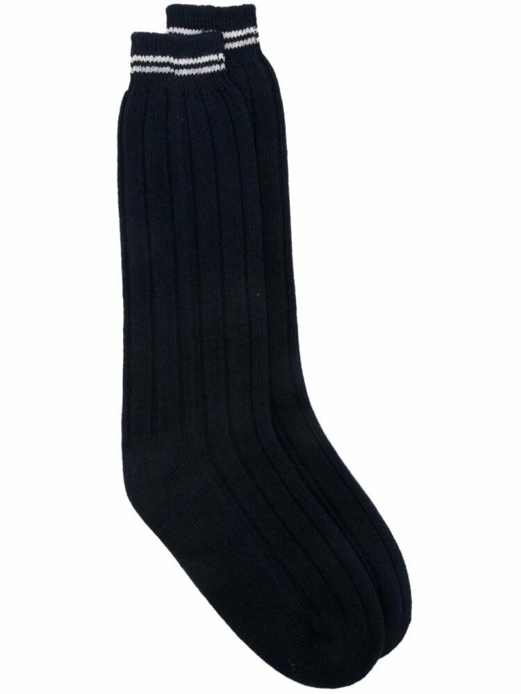 Eleventy stripe-trim socks - Blue Cover