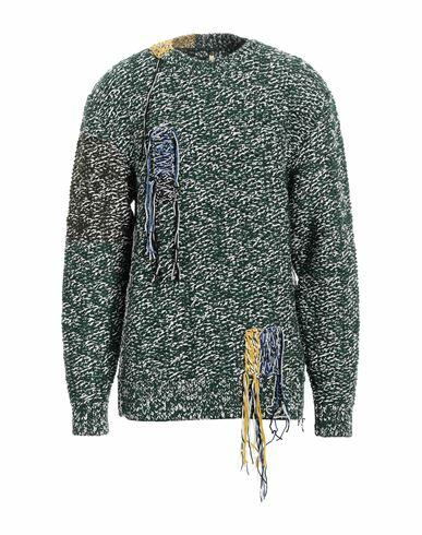 Oamc Man Sweater Dark green Wool, Cotton, Polyamide Cover