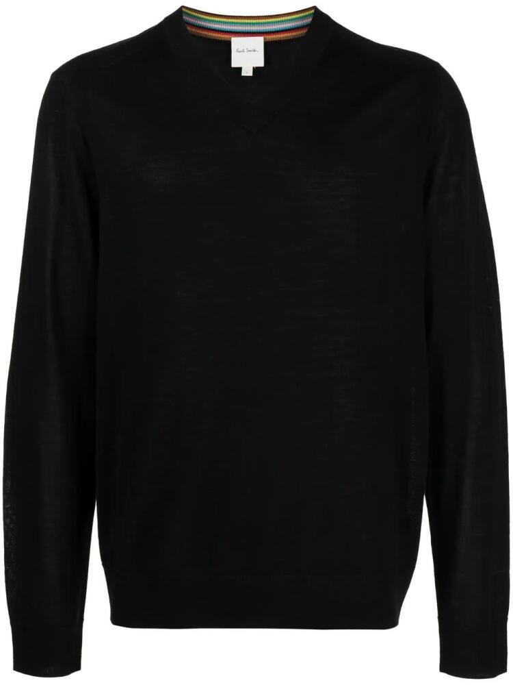 Paul Smith knitted V-neck jumper - Black Cover