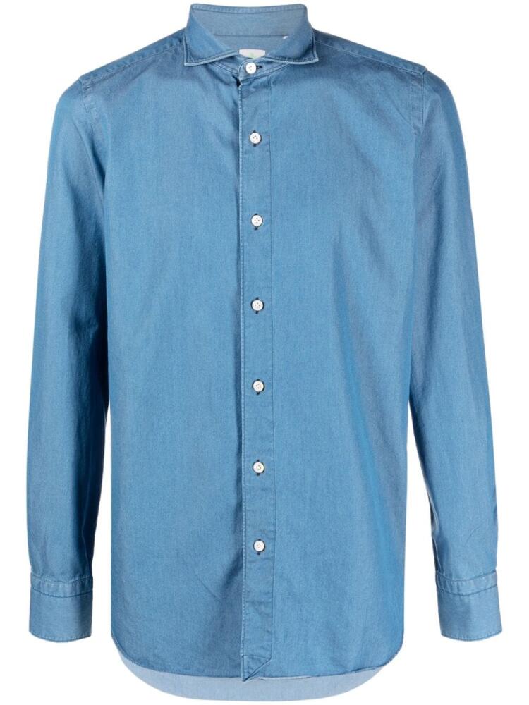 Finamore 1925 Napoli long-sleeve denim shirt - Blue Cover