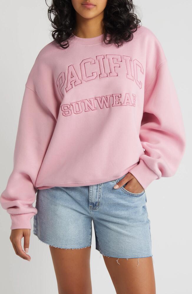 PacSun Arch Logo Graphic Sweatshirt in Cameo Pink Cover