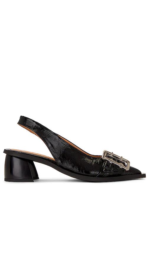 Ganni Buckle Slingback Pump in Black Cover