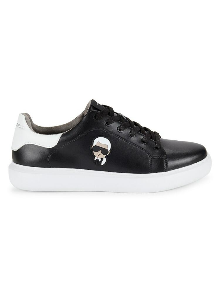 Karl Lagerfeld Paris Men's Graphic Low Top Sneakers - Black Cover