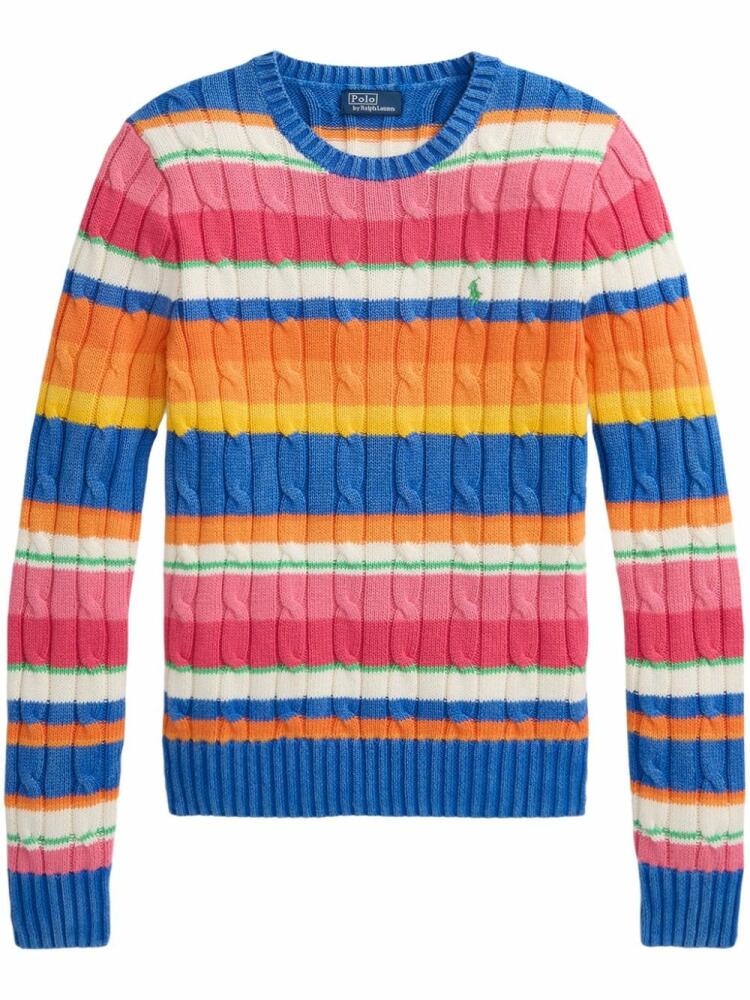 Polo Ralph Lauren striped cable-knit jumper - Blue Cover