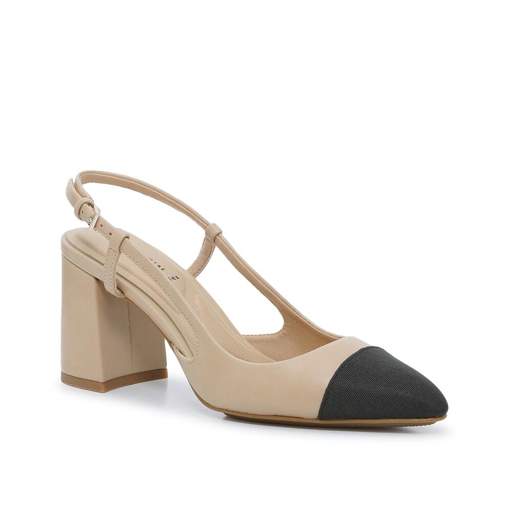 Anne Klein Wide Width Baxter Pump | Women's | Tan & Black Cover