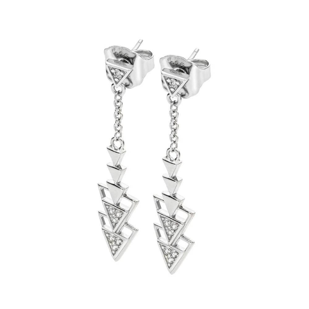 Lucy Quartermaine Art Deco Triangle Earrings in Sterling Silver Cover