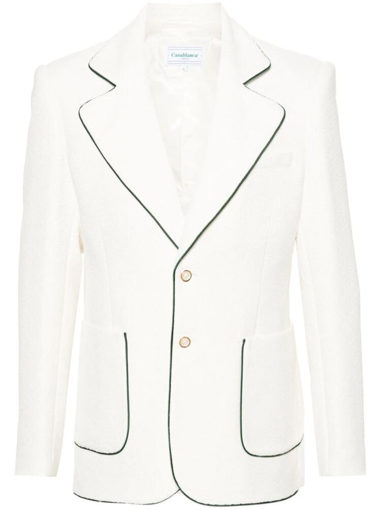 Casablanca Tennis single-breasted blazer - White Cover