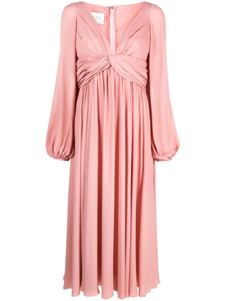 Giambattista Valli twisted crepe maxi dress - Pink Cover