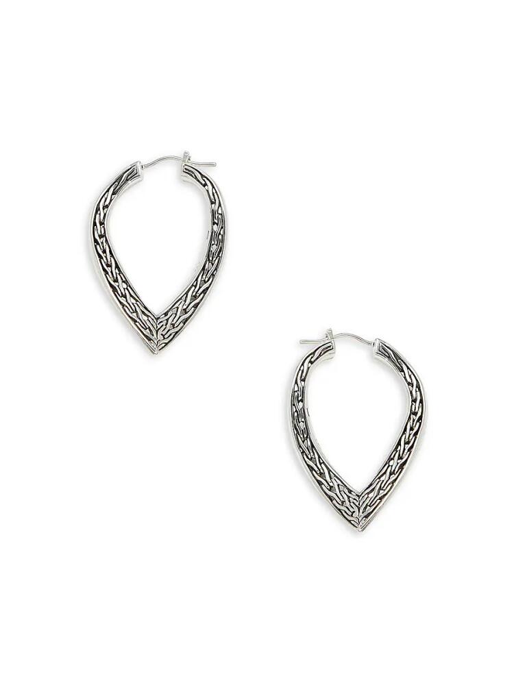 John Hardy Women's Classic Chain Sterling Silver Hoop Earrings Cover