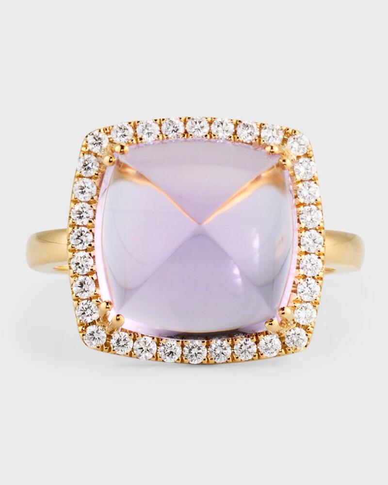 David Kord 18K Yellow Gold Ring with Amethyst and Diamonds, Size 7, 8.44tcw Cover