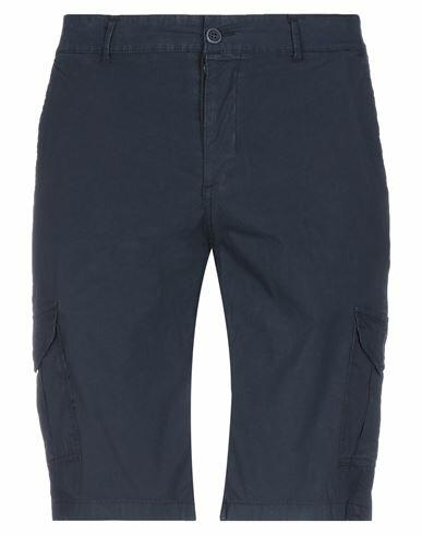 Alpha Studio Man Shorts & Bermuda Shorts Midnight blue Cotton, Elastane Cover