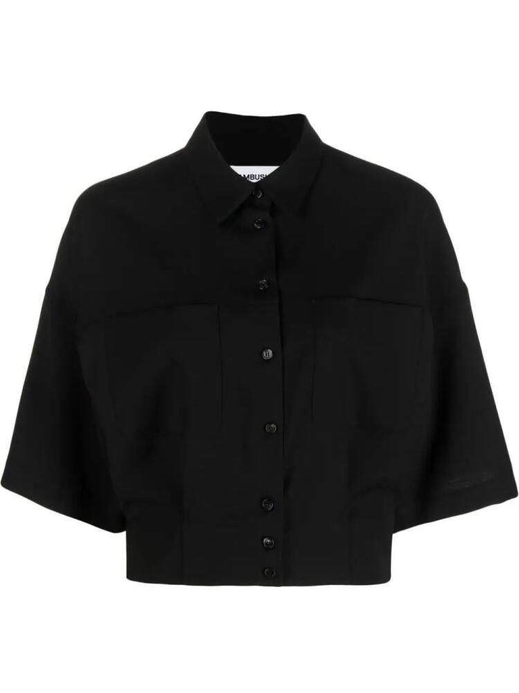 AMBUSH cropped cotton shirt - Black Cover