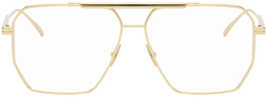 Bottega Veneta Gold Aviator Glasses Cover