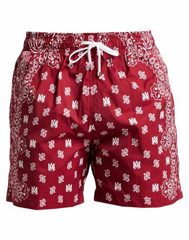 Amiri Man Swim trunks Brick red Polyester Cover