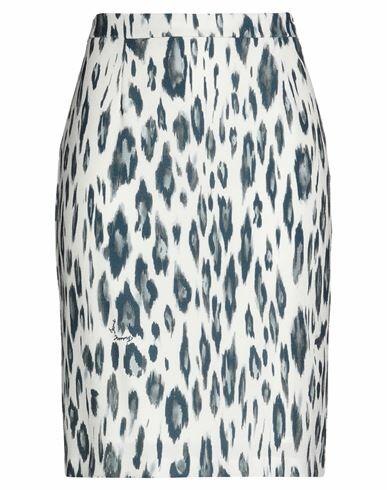 Trussardi Jeans Woman Midi skirt White Polyester, Elastane Cover