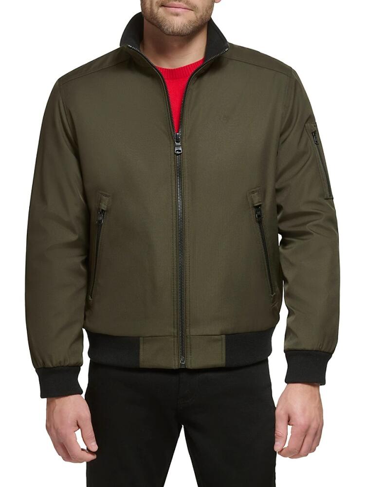 Calvin Klein Men's Midweight Stand Collar Jacket - Olive Cover