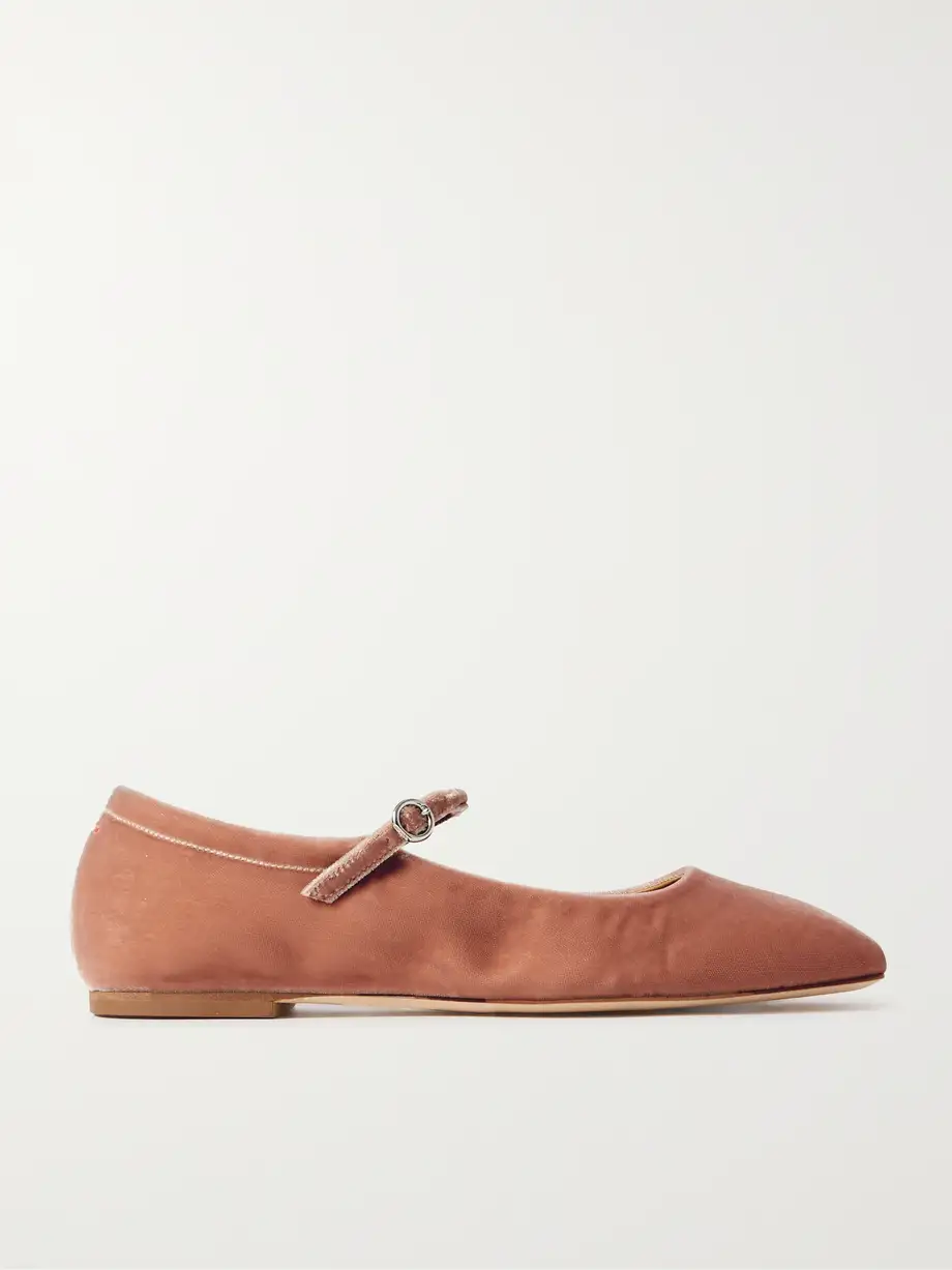 Aeyde - Uma Velvet Mary Jane Ballet Flats - Pink Cover