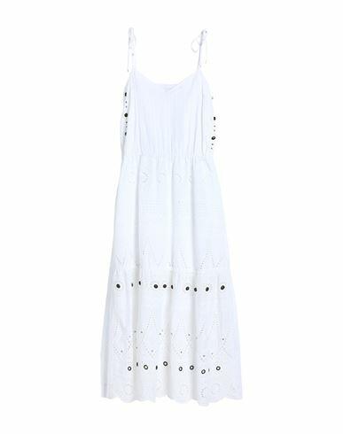 Simona Corsellini Woman Maxi dress White Polyester, Cotton Cover