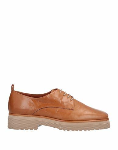 Pas De Rouge Woman Lace-up shoes Tan Soft Leather Cover