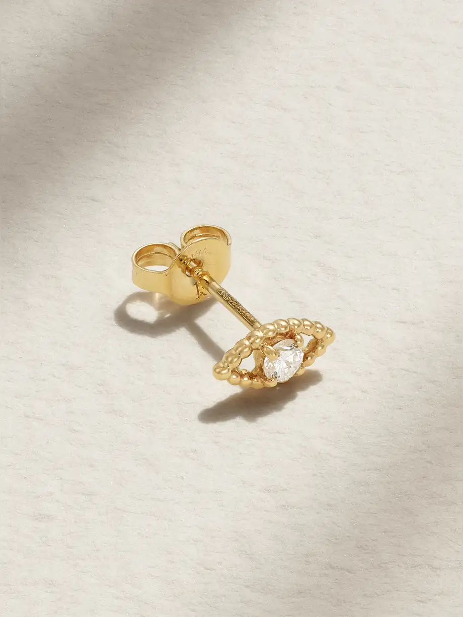 Kimaï - Clarity 18-karat Recycled Gold Laboratory-grown Diamond Single Earring - One size Cover