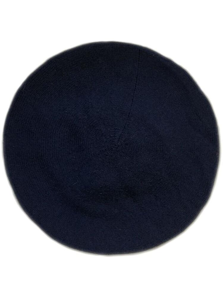 Pringle of Scotland Lion-embroidered cashmere beret - Blue Cover